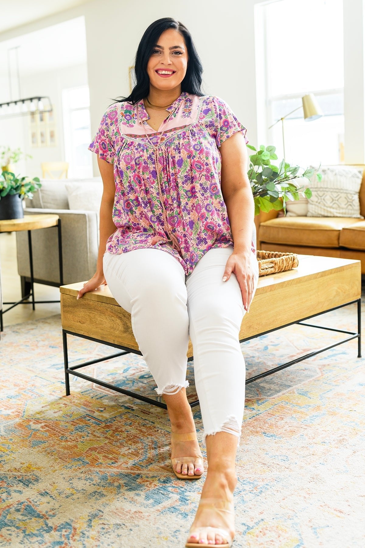 Cordially Invited Floral Blouse (Online Exclusive) - Uptown Boutique Ramona