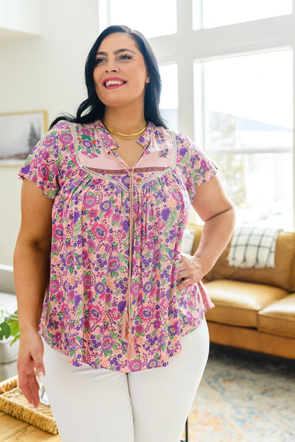 Cordially Invited Floral Blouse (Online Exclusive) - Uptown Boutique Ramona