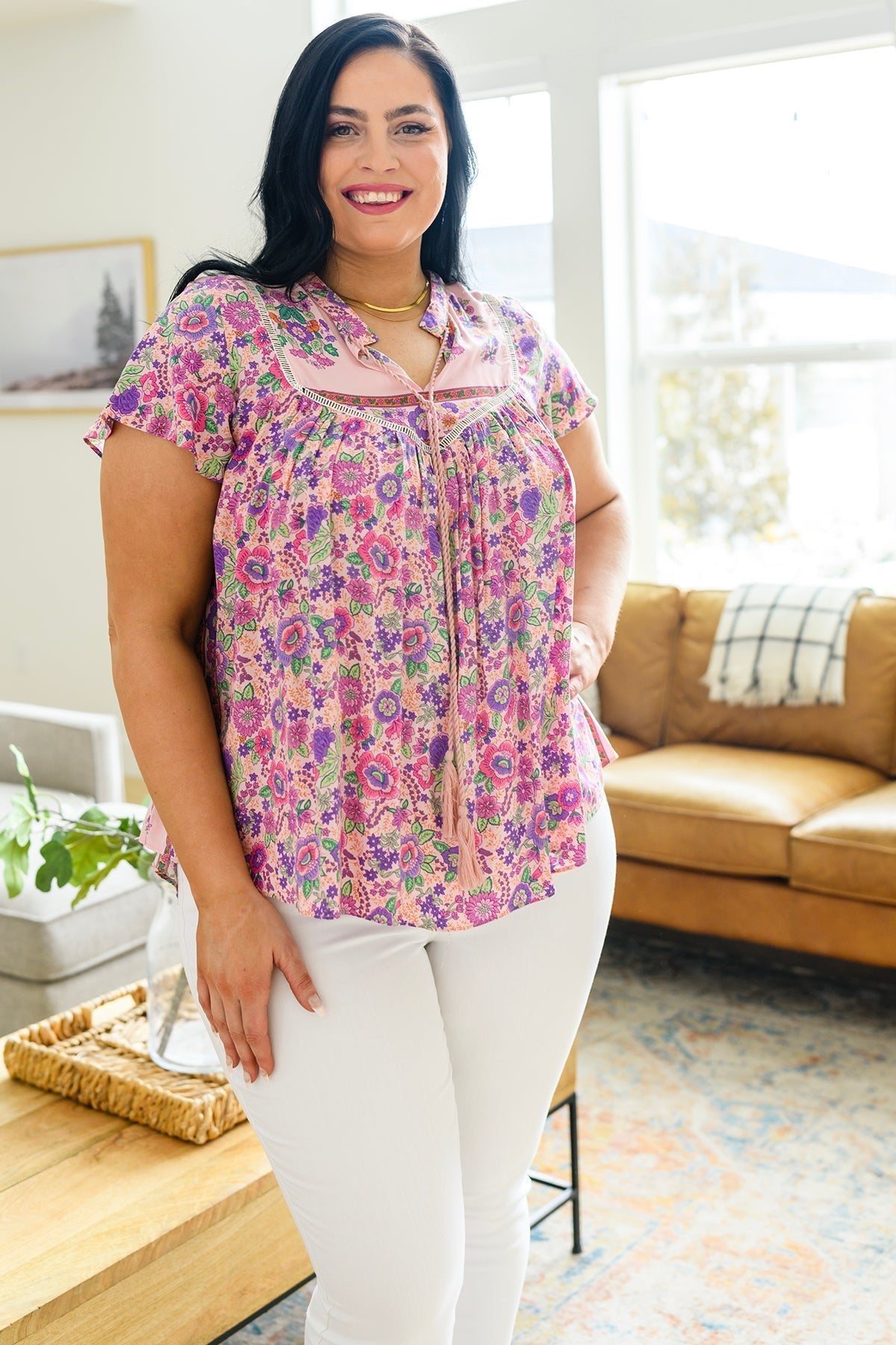 Cordially Invited Floral Blouse (Online Exclusive) - Uptown Boutique Ramona