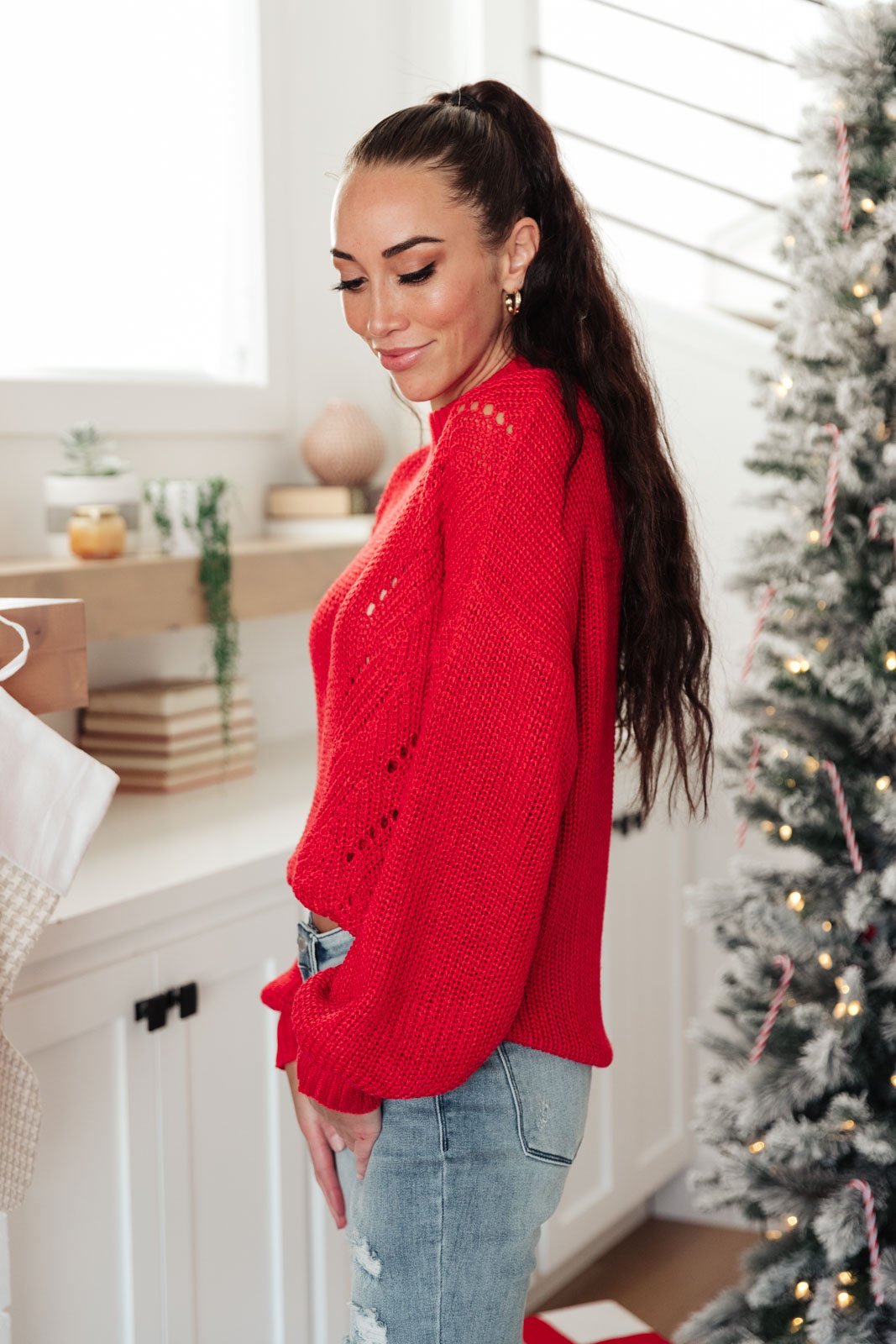 Cozy Casual Sweater in Lipstick (Online Exclusive) - Uptown Boutique Ramona