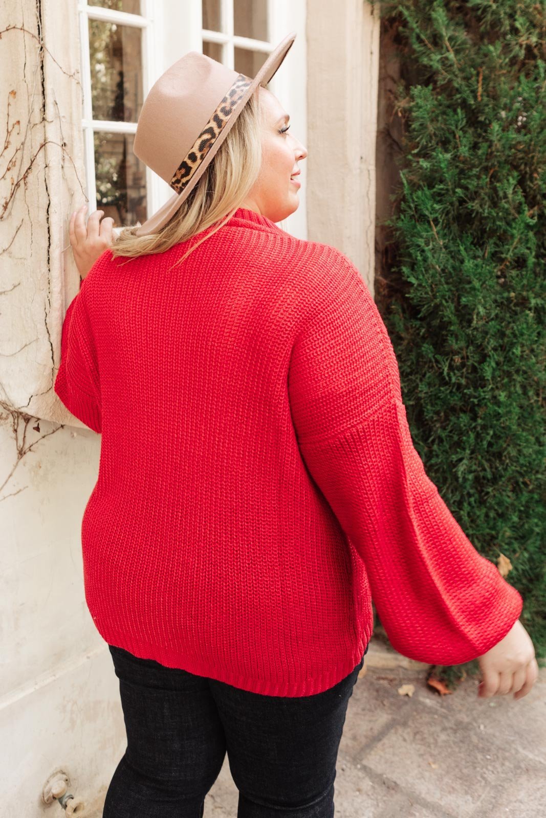 Cozy Casual Sweater in Lipstick (Online Exclusive) - Uptown Boutique Ramona