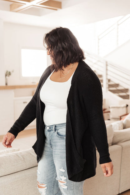 Cozy Nights Cardigan in Black (Online Exclusive) - Uptown Boutique Ramona