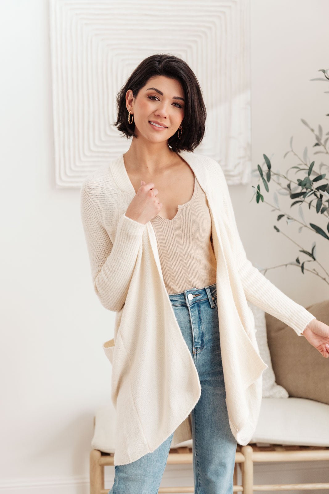 Cozy Nights Cardigan In Cream (Online Exclusive) - Uptown Boutique Ramona