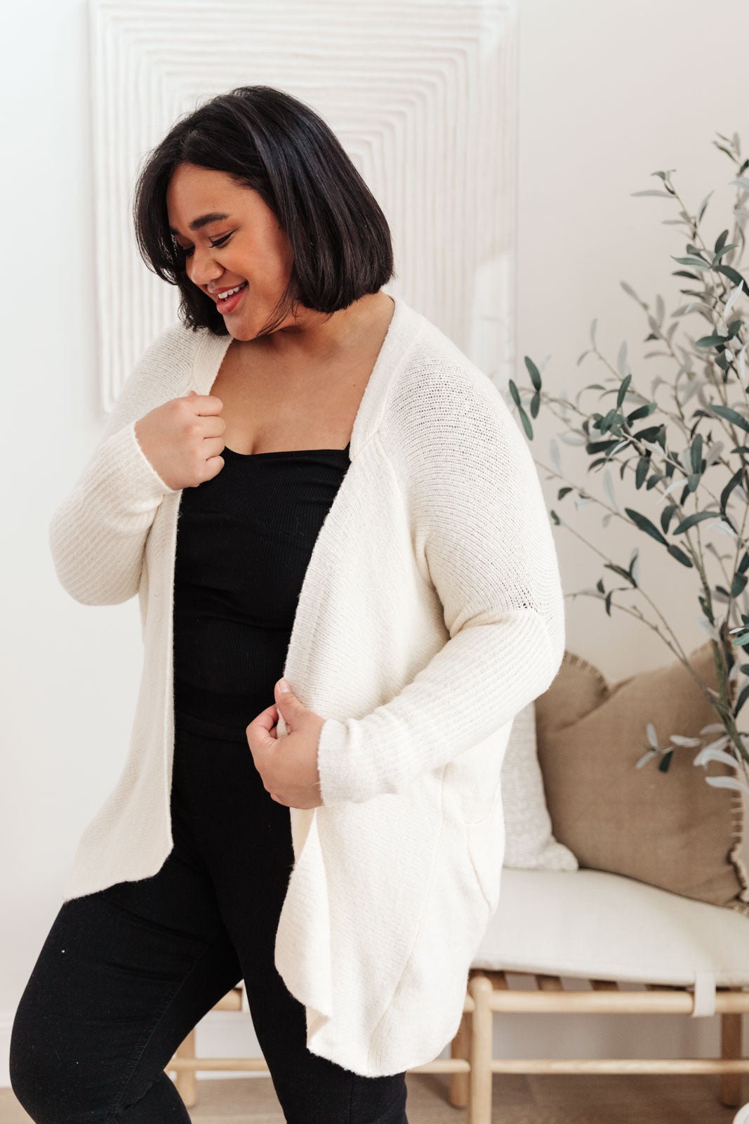 Cozy Nights Cardigan In Cream (Online Exclusive) - Uptown Boutique Ramona