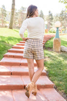 Cute As A Button Plaid Mini Skort (Online Exclusive) - Uptown Boutique Ramona