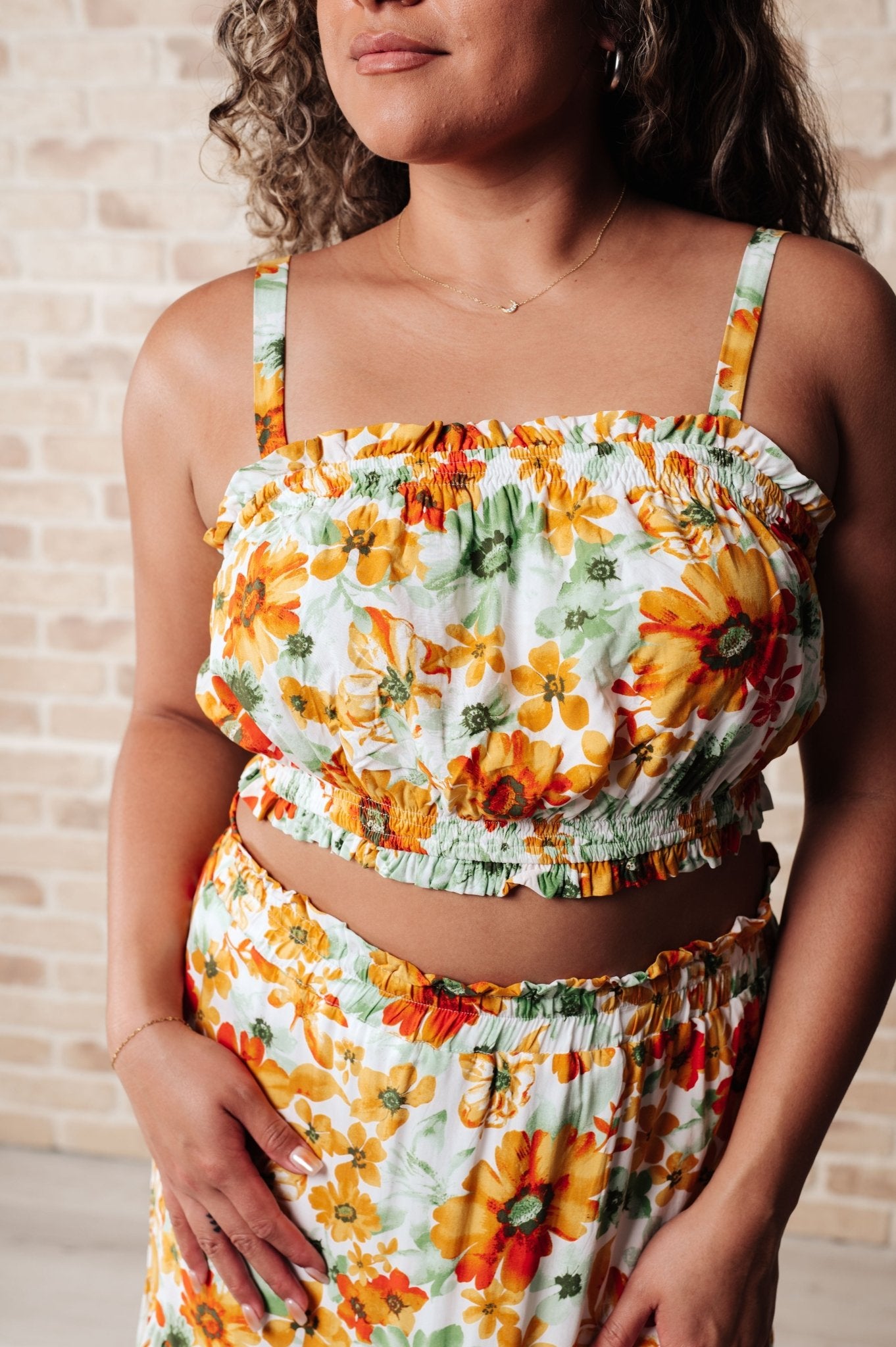 Cutie Patootie Tiered Skirt and Top Set in Orange (Online Exclusive) - Uptown Boutique Ramona