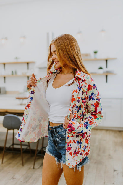 Dancing Flowers Corduroy Jacket (Online Exclusive) - Uptown Boutique Ramona