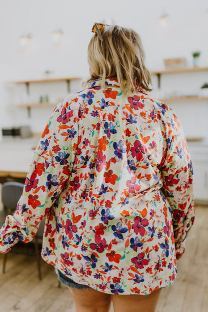 Dancing Flowers Corduroy Jacket (Online Exclusive) - Uptown Boutique Ramona