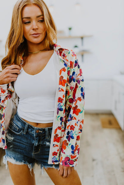 Dancing Flowers Corduroy Jacket (Online Exclusive) - Uptown Boutique Ramona