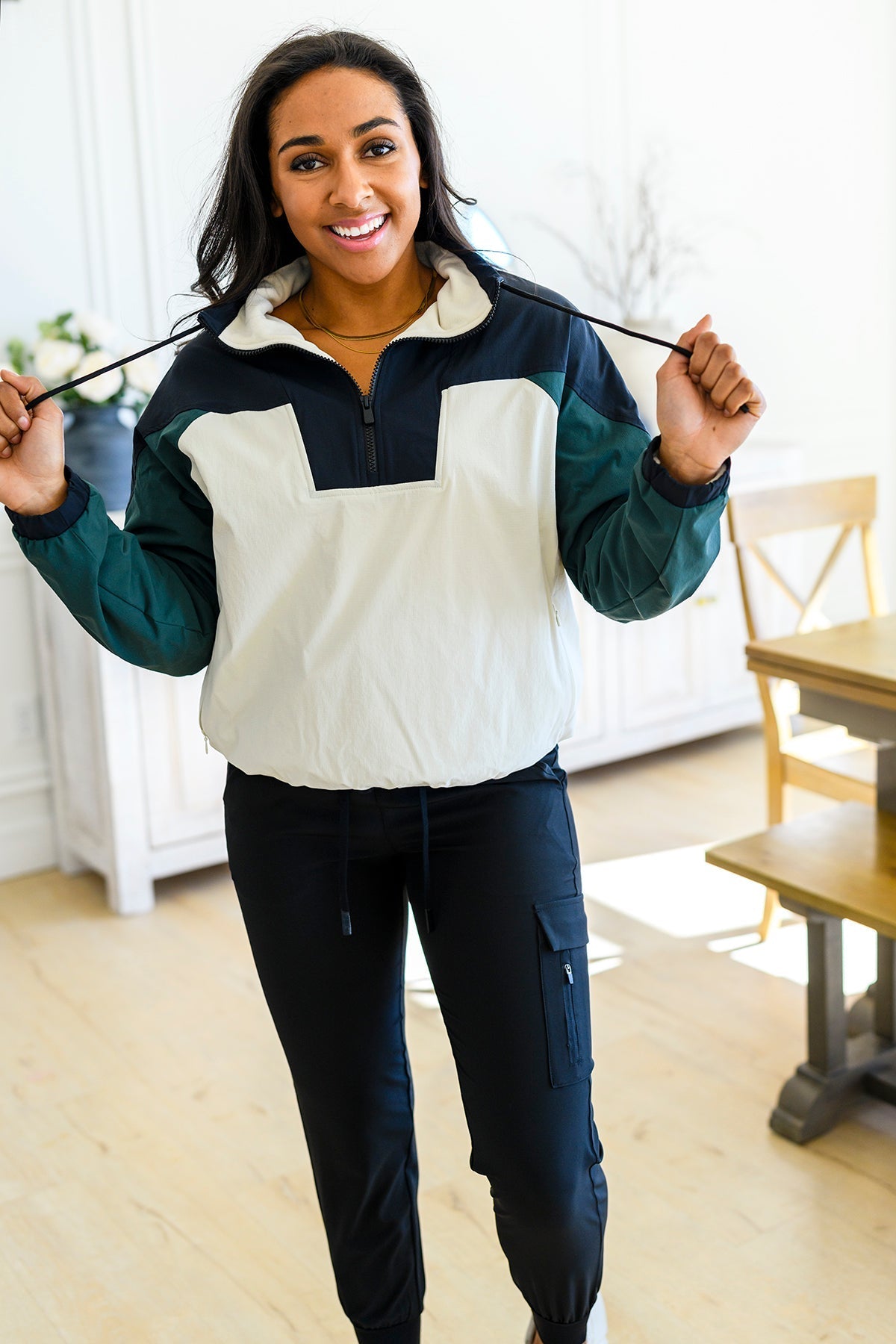 Dash Color Block 1/4 Zip Pullover (Online Exclusive) - Uptown Boutique Ramona