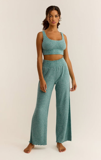 DAWN SMOCKED RIB PANT - Uptown Boutique Ramona