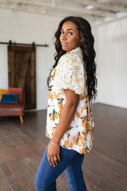 Daydreamer Mixed Floral Top (Online Exclusive) - Uptown Boutique Ramona