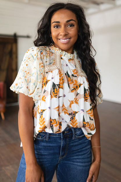 Daydreamer Mixed Floral Top (Online Exclusive) - Uptown Boutique Ramona