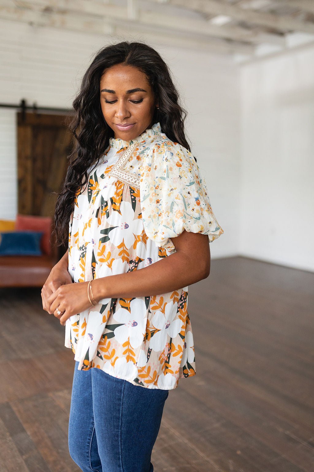 Daydreamer Mixed Floral Top (Online Exclusive) - Uptown Boutique Ramona