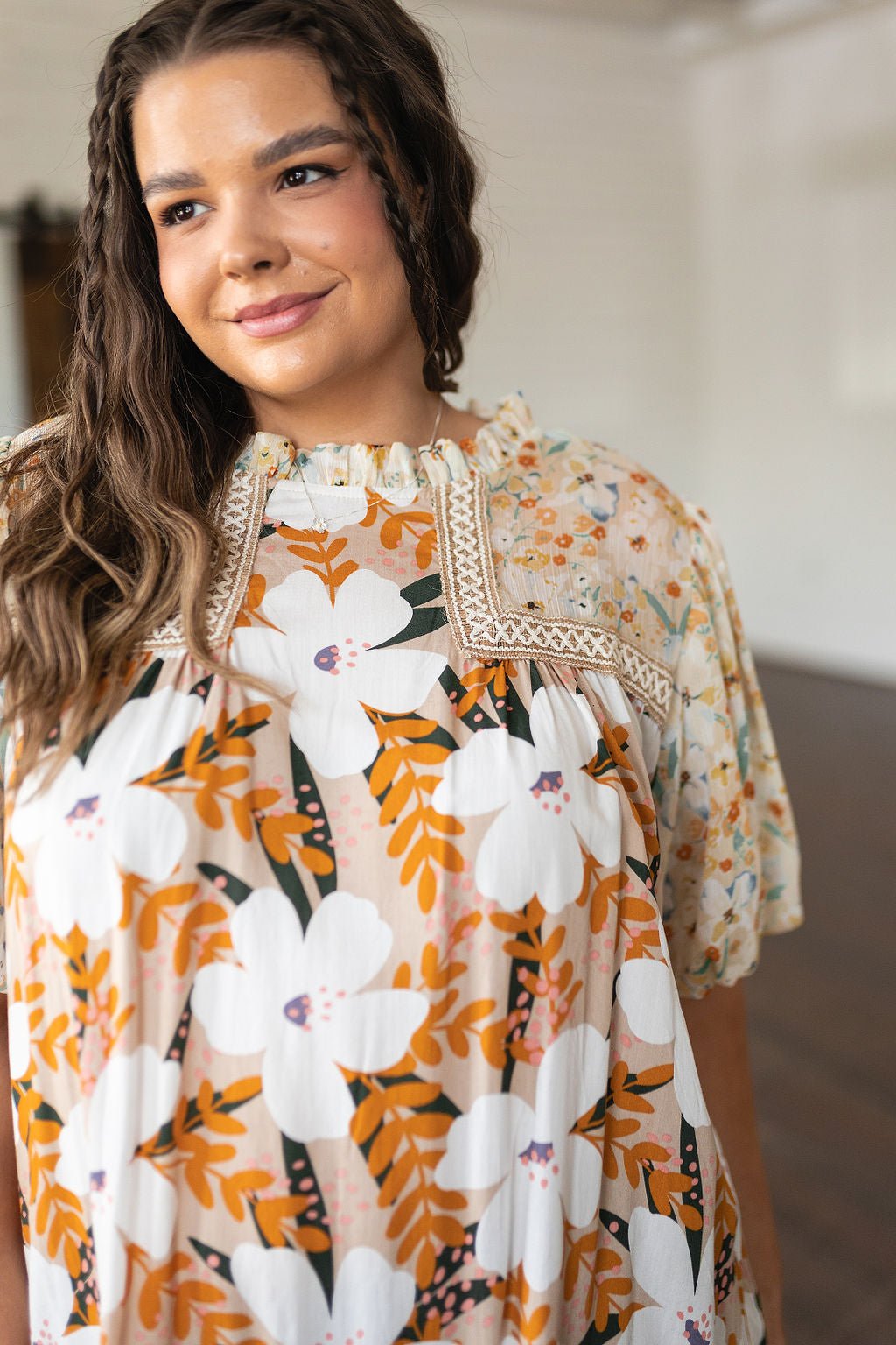 Daydreamer Mixed Floral Top (Online Exclusive) - Uptown Boutique Ramona