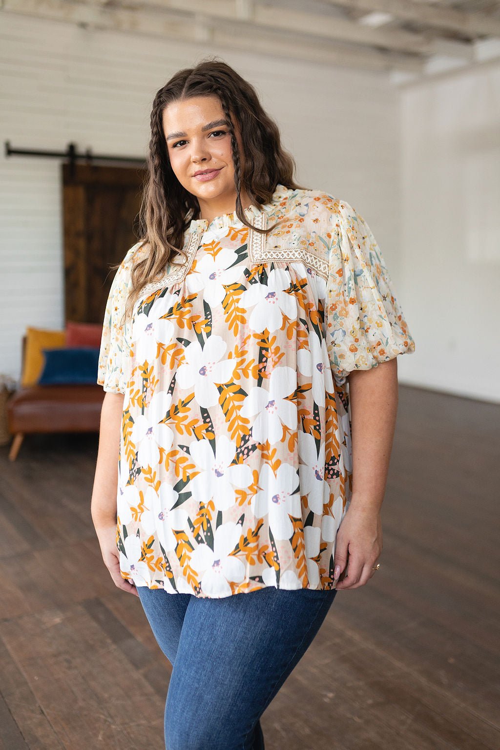 Daydreamer Mixed Floral Top (Online Exclusive) - Uptown Boutique Ramona