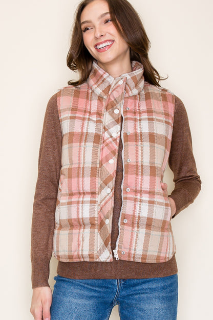 By The Book Brushed Plaid Vest