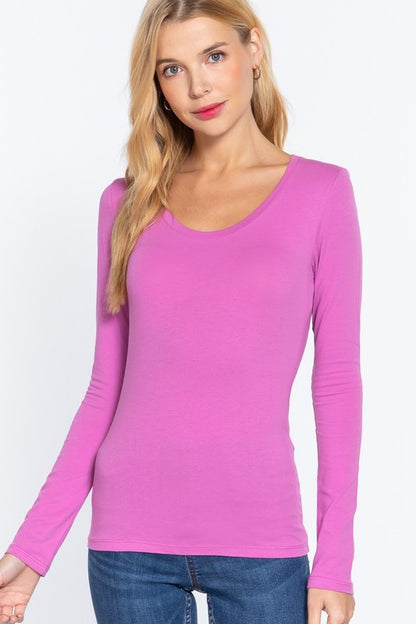 UB Basics: Embry Long Sleeve Scoop Neck Top