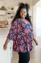 Dearest Dreamer Peplum Top in Pink Paisley (Online Exclusive) - Uptown Boutique Ramona