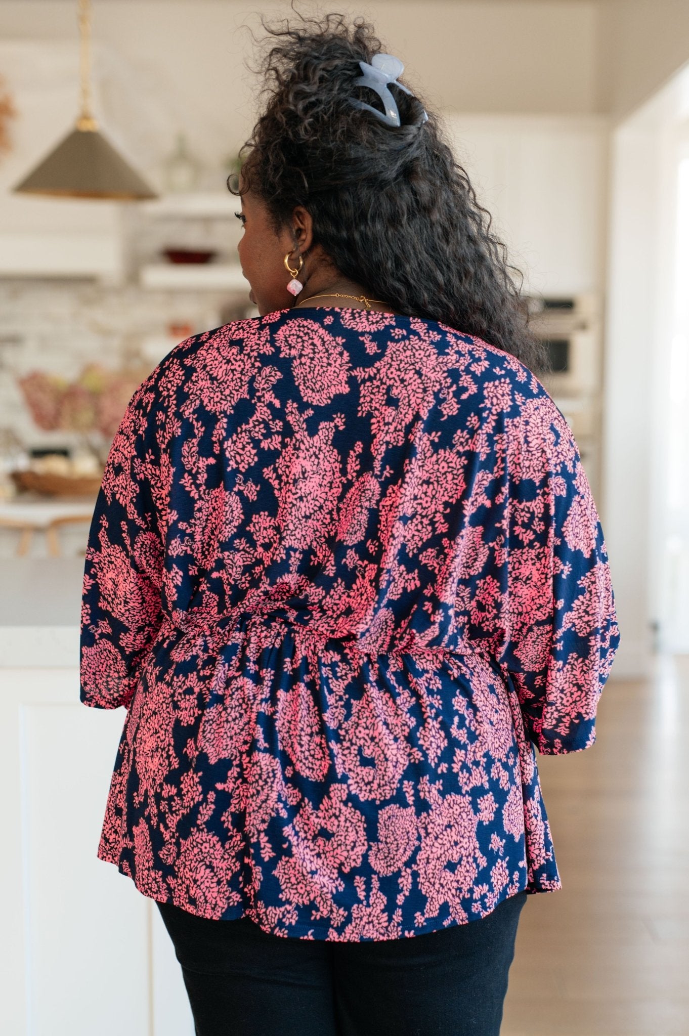 Dearest Dreamer Peplum Top in Pink Paisley (Online Exclusive) - Uptown Boutique Ramona