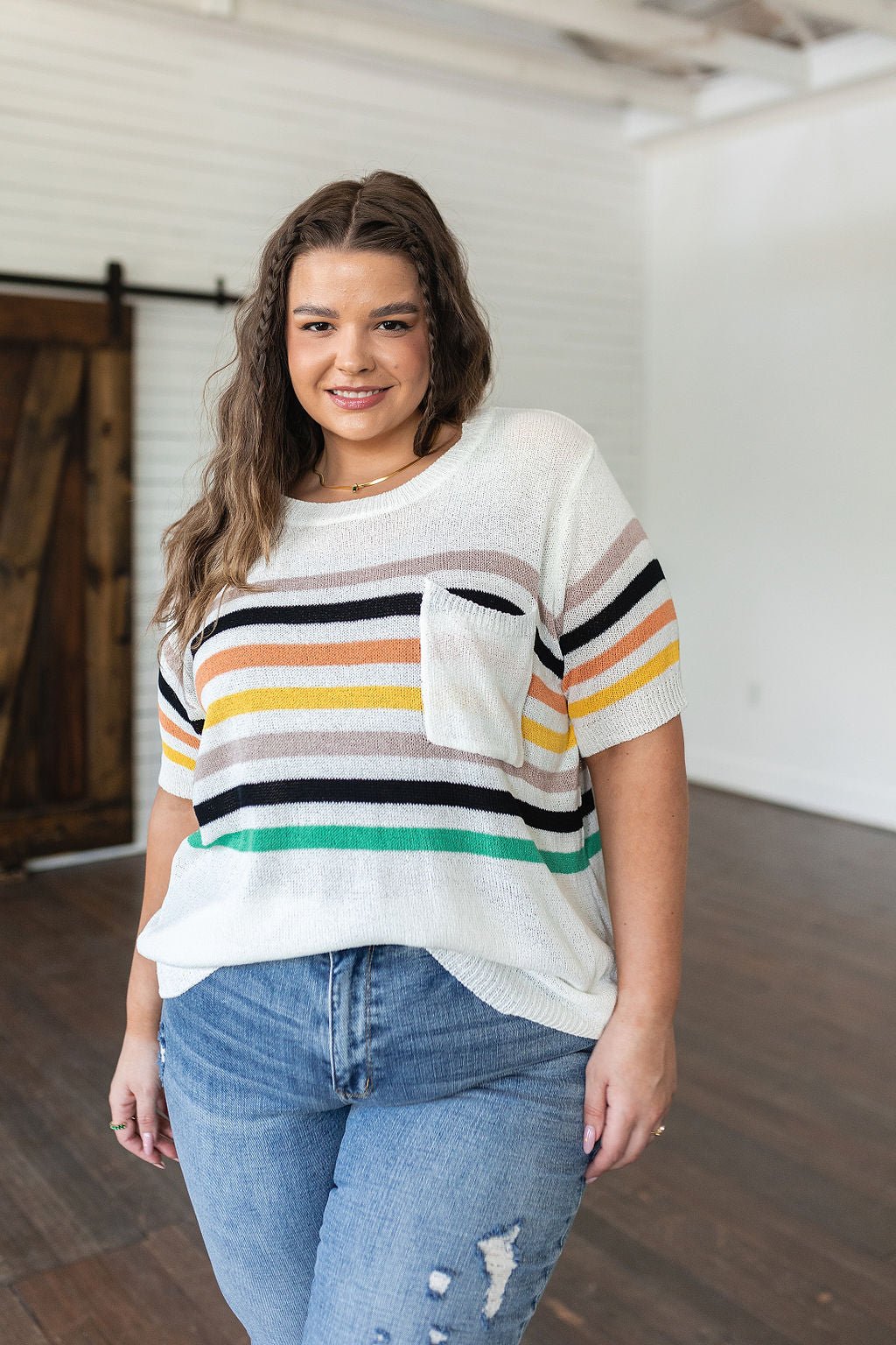 Derby Nights Retro Striped Top (Online Exclusive) - Uptown Boutique Ramona