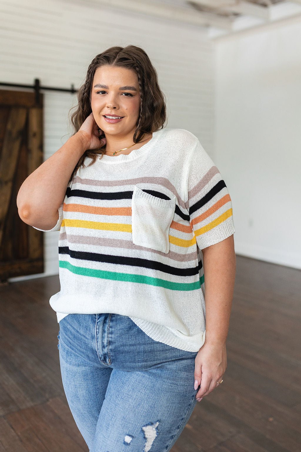 Derby Nights Retro Striped Top (Online Exclusive) - Uptown Boutique Ramona