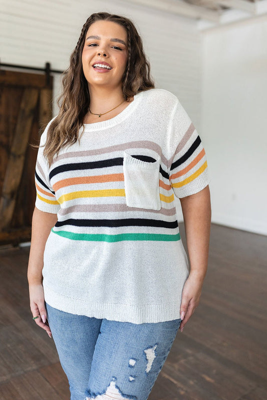 Derby Nights Retro Striped Top (Online Exclusive) - Uptown Boutique Ramona