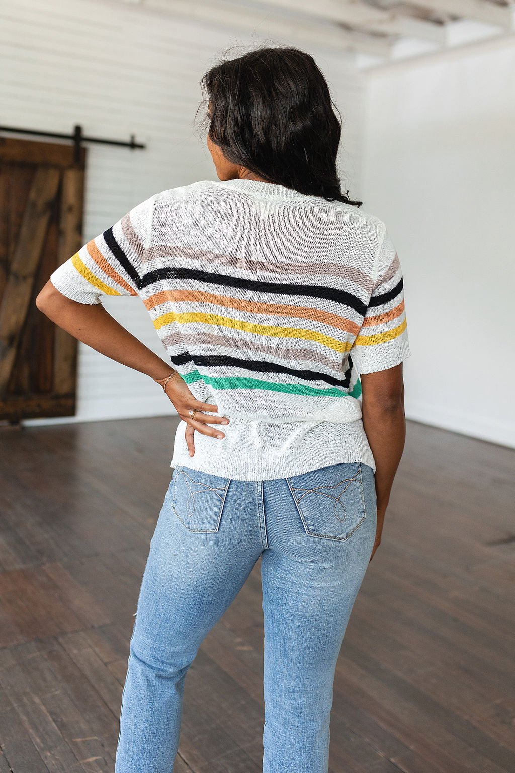 Derby Nights Retro Striped Top (Online Exclusive) - Uptown Boutique Ramona