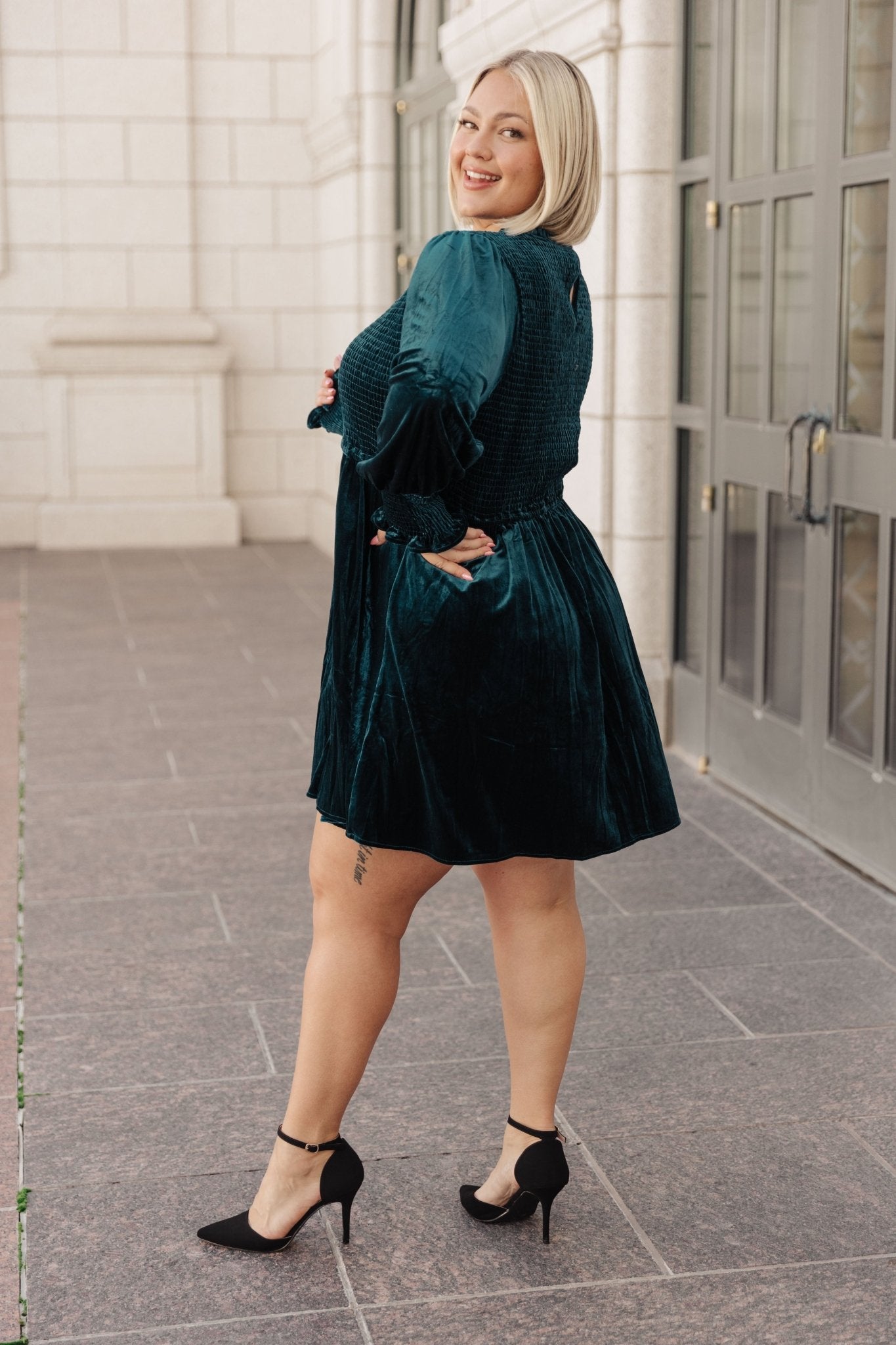 Different But The Same Velvet Dress (Online Exclusive) - Uptown Boutique Ramona