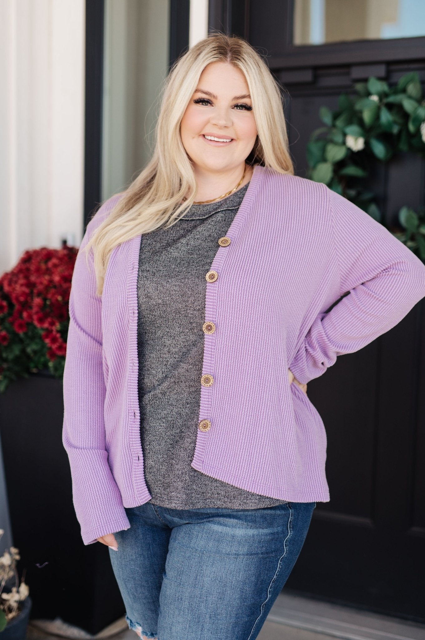 Dilly Dally Ribbed Cardigan (Online Exclusive) - Uptown Boutique Ramona