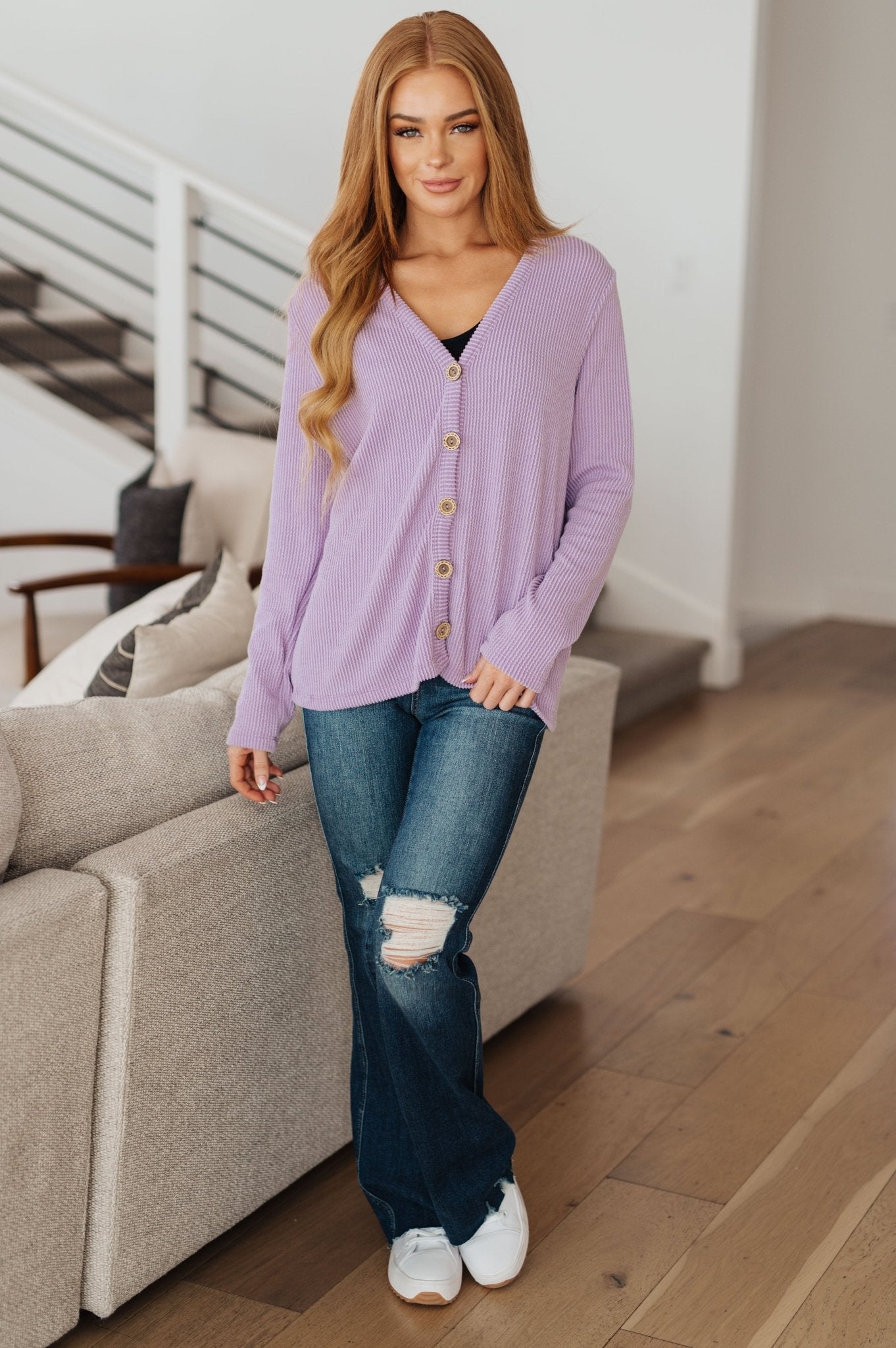 Dilly Dally Ribbed Cardigan (Online Exclusive) - Uptown Boutique Ramona