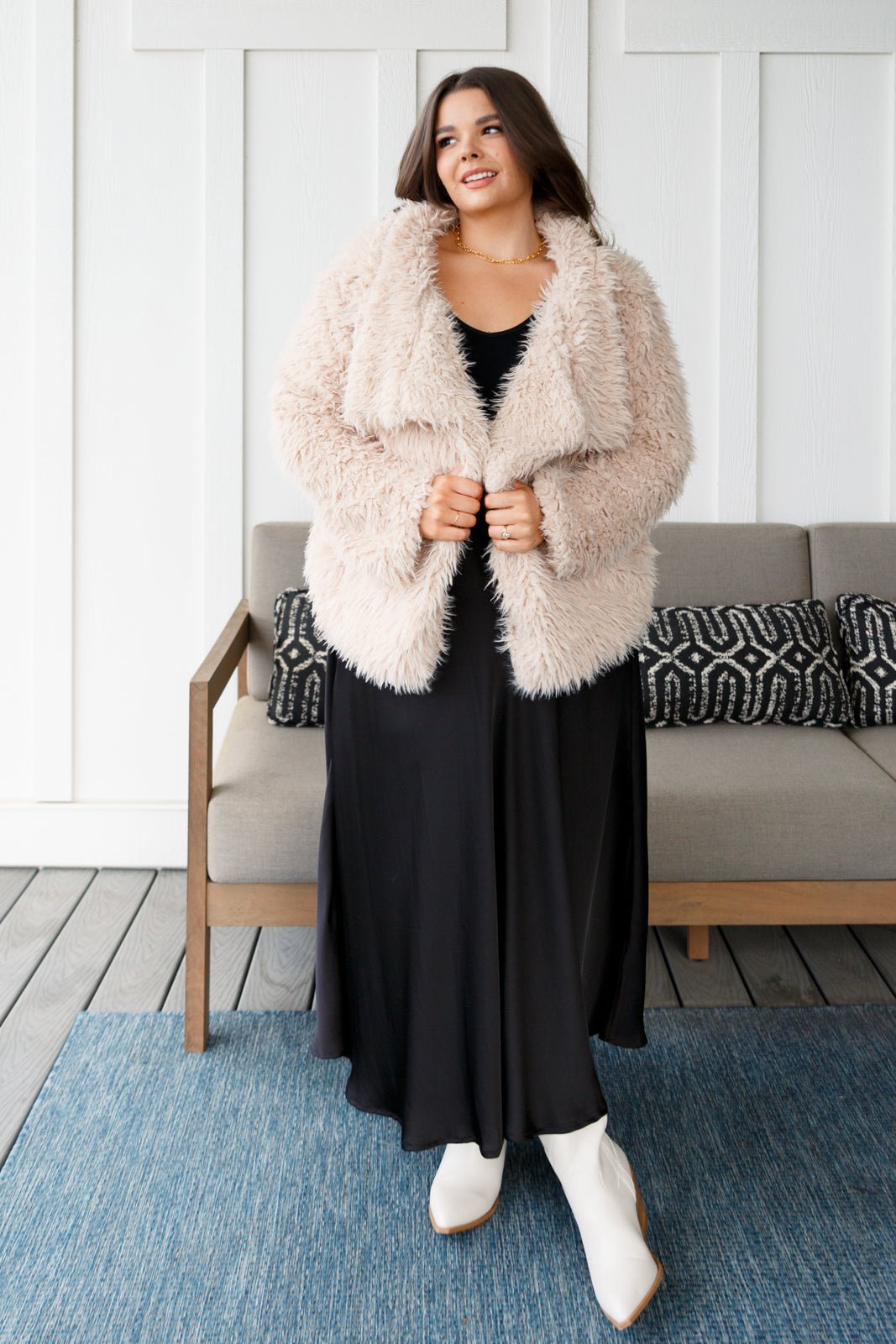 Disco Queen Faux Fur Coat (Online Exclusive) - Uptown Boutique Ramona