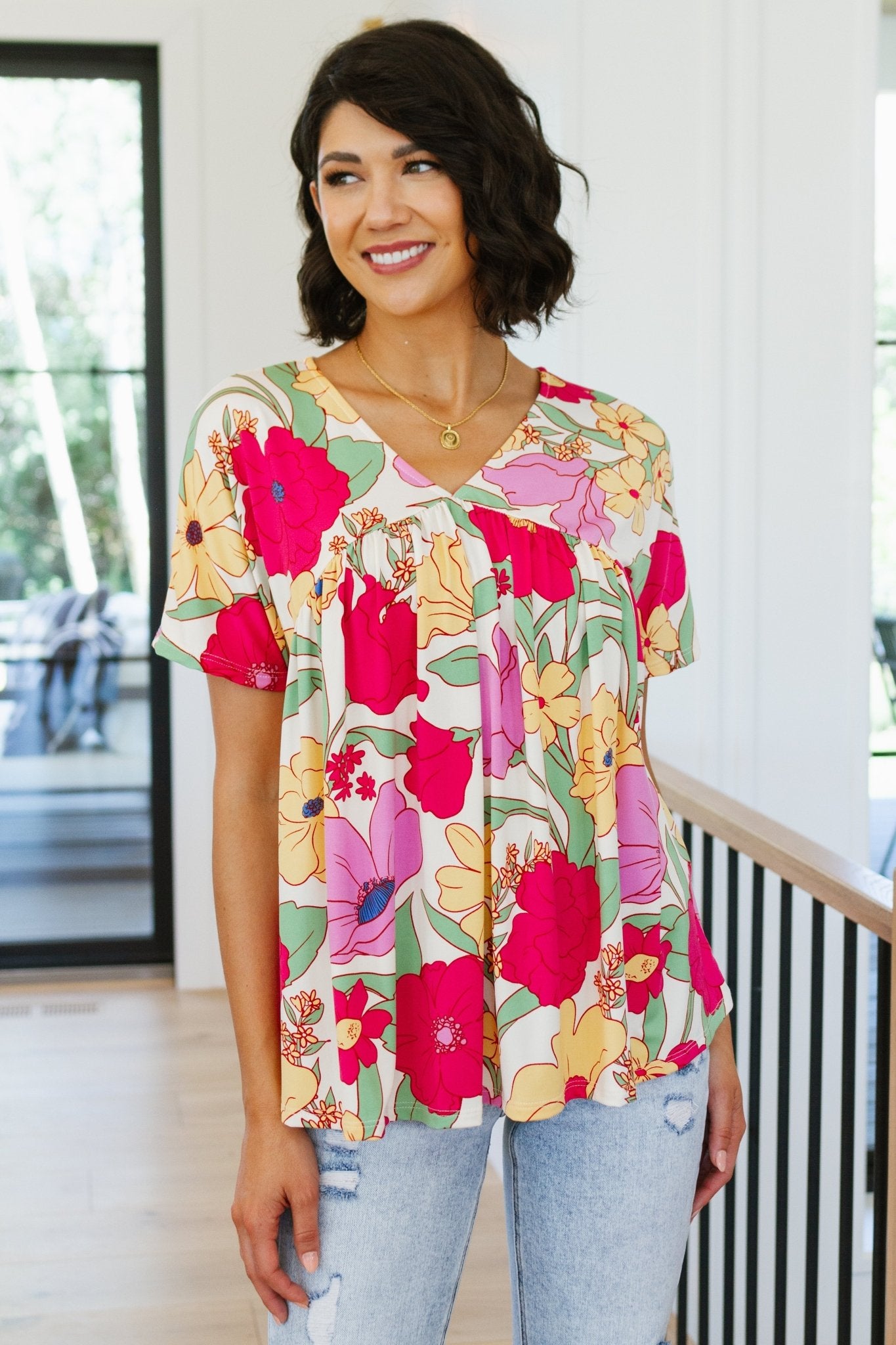 Do It Anyways Floral Top - Uptown Boutique Ramona