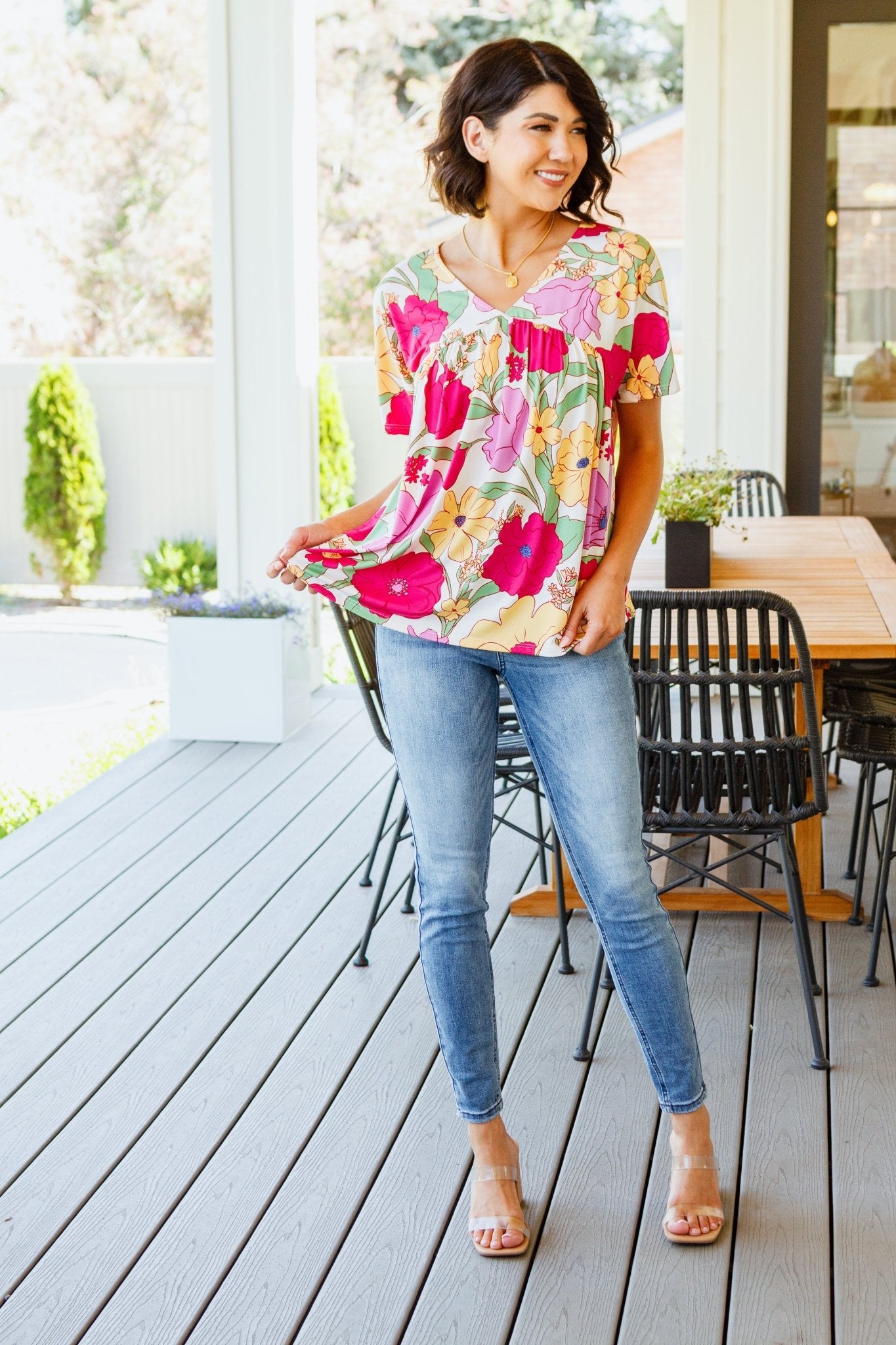 Do It Anyways Floral Top - Uptown Boutique Ramona