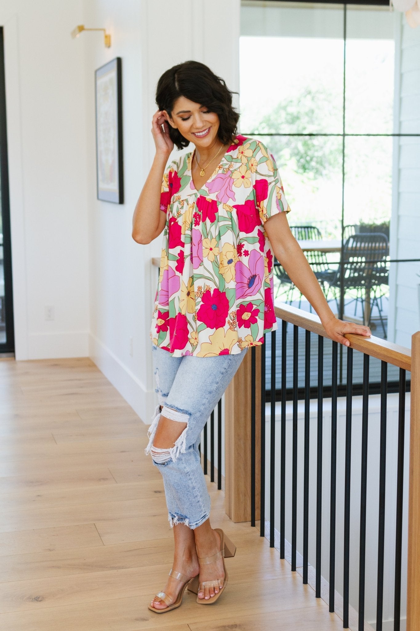 Do It Anyways Floral Top - Uptown Boutique Ramona