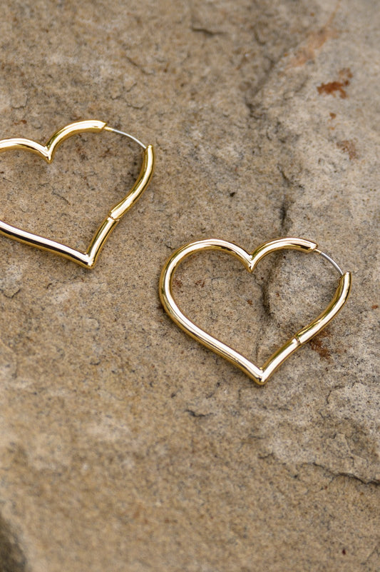 Don't Break My Heart Hoop Earrings (Online Exclusive) - Uptown Boutique Ramona