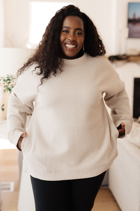 Don't Change Anything Mock Neck Pullover (Online Exclusive) - Uptown Boutique Ramona