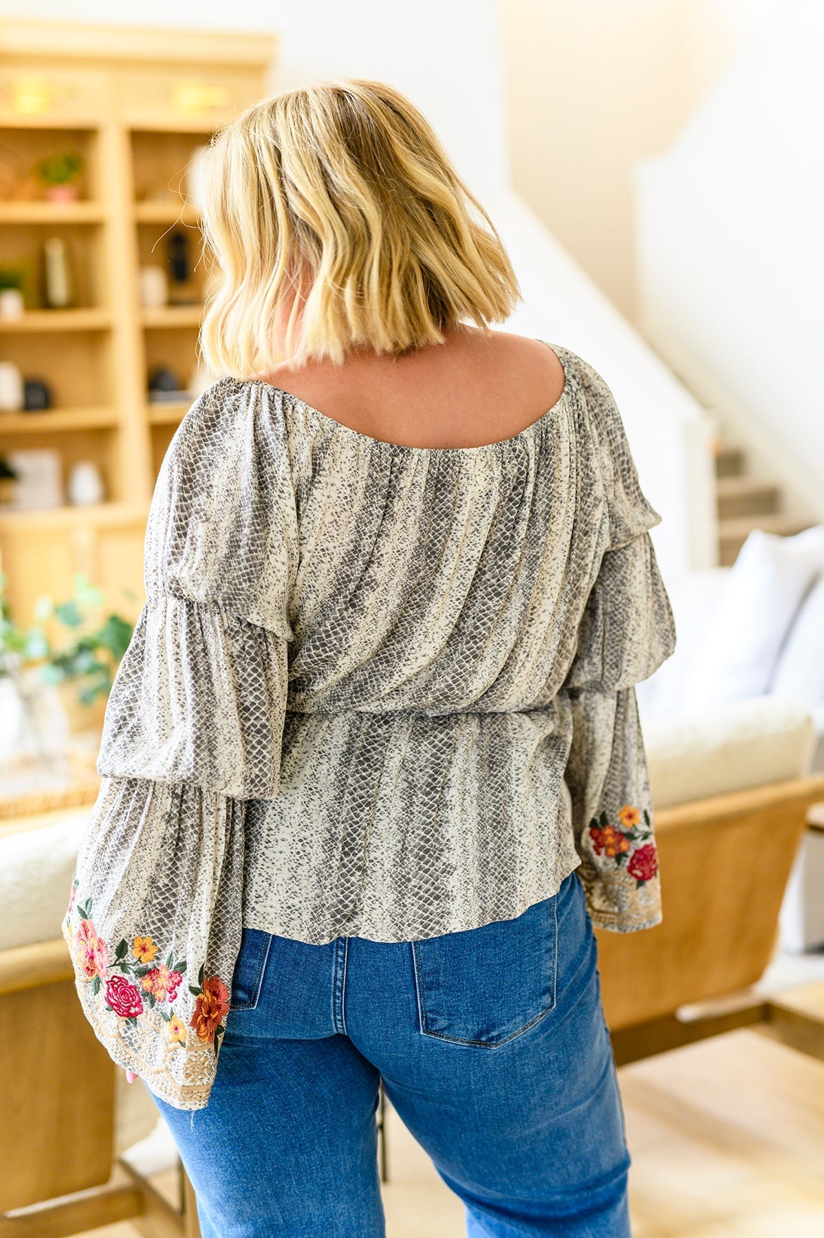 Don't Tempt Me Embroidered Blouse (Online Exclusive) - Uptown Boutique Ramona