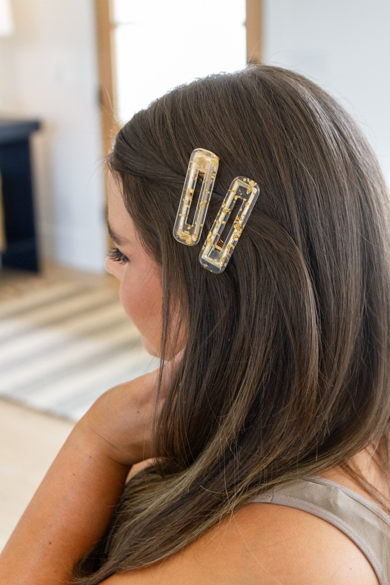 Double Trouble 2 Pack Hair Clip in Gold Leaf (Online Exclusive) - Uptown Boutique Ramona