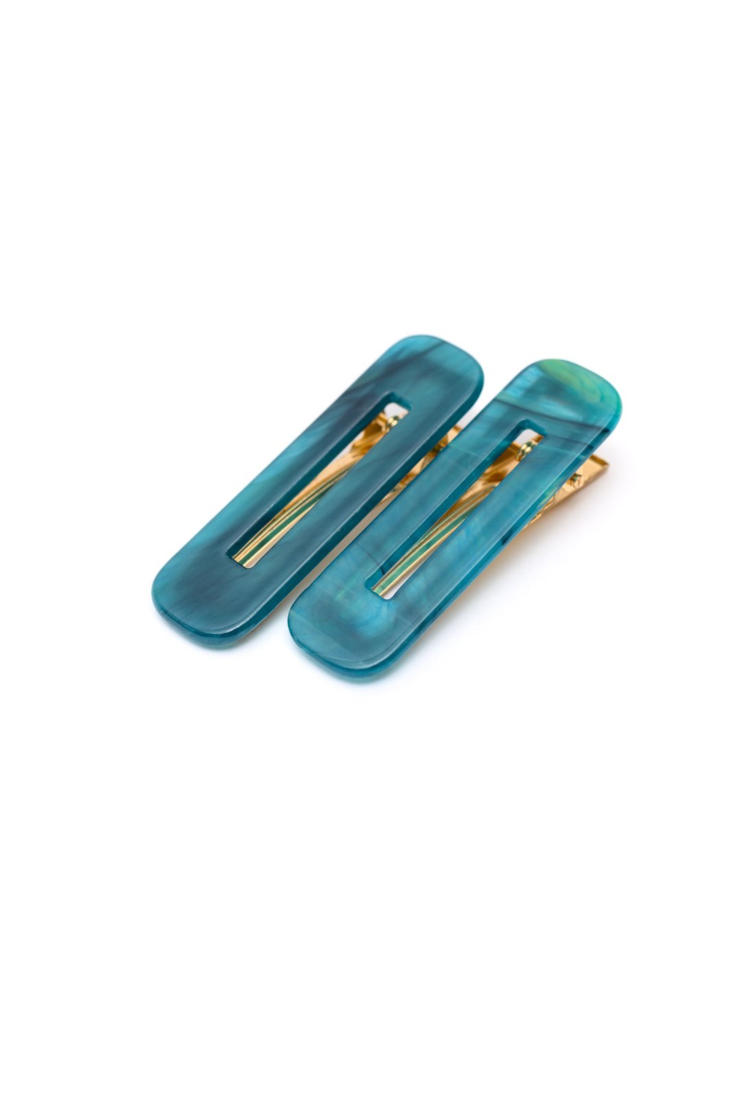 Double Trouble 2 Pack Hair Clip in Sea Blue (Online Exclusive) - Uptown Boutique Ramona