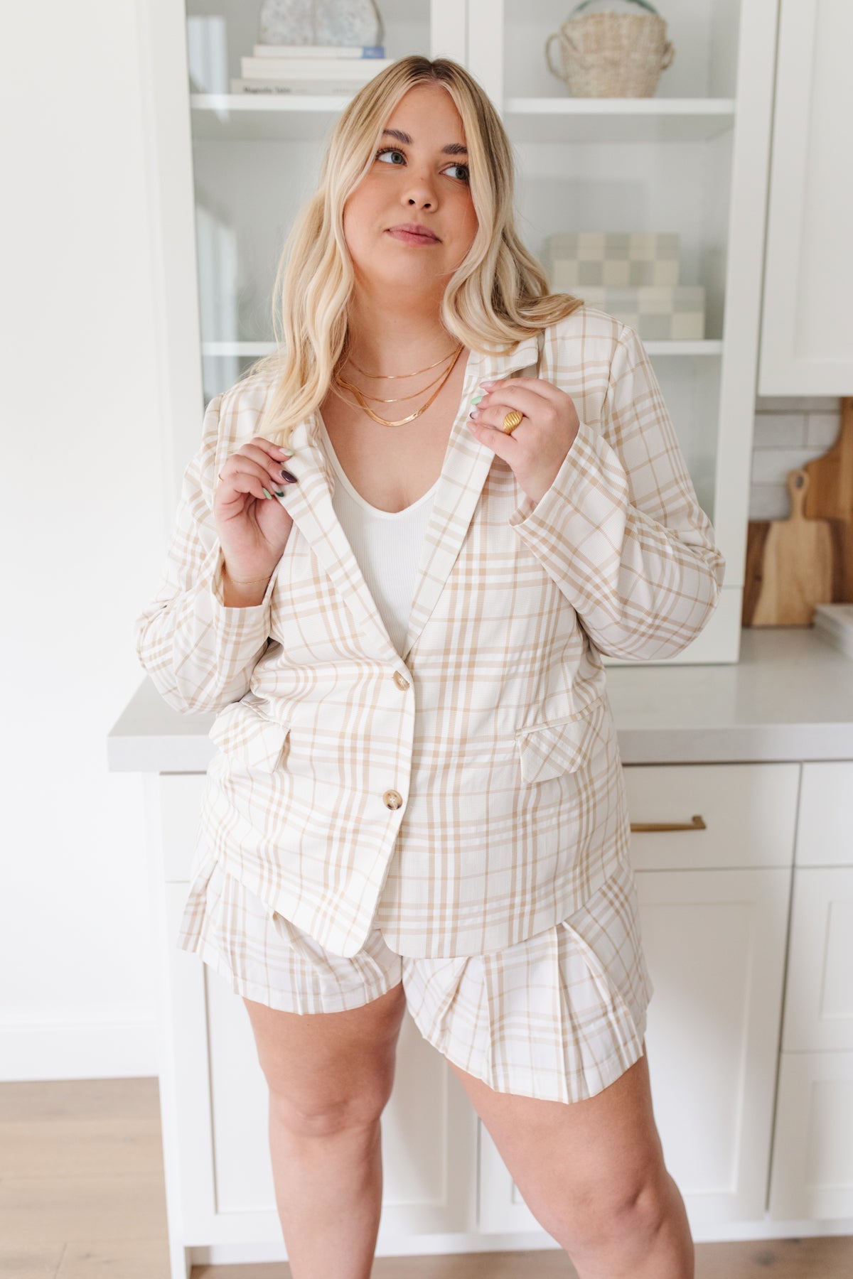 Dressed in Plaid Blazer (Online Exclusive) - Uptown Boutique Ramona