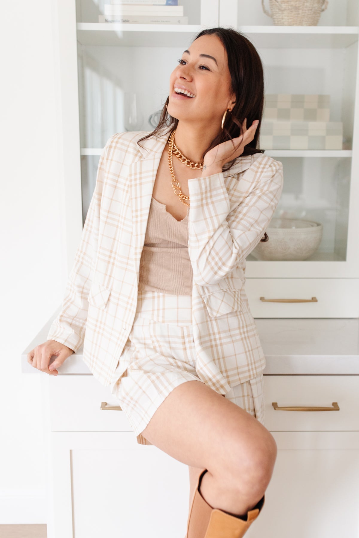 Dressed in Plaid Blazer (Online Exclusive) - Uptown Boutique Ramona