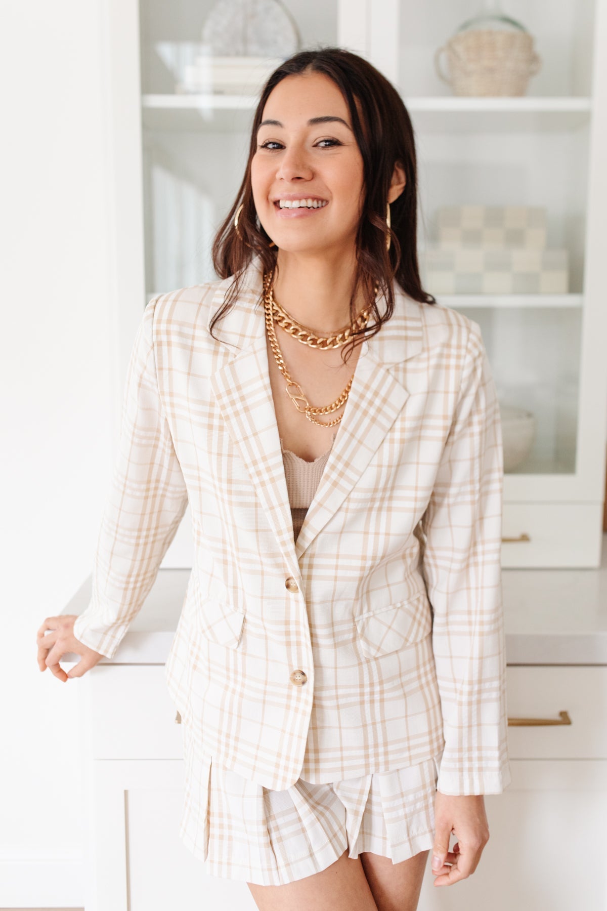 Dressed in Plaid Blazer (Online Exclusive) - Uptown Boutique Ramona