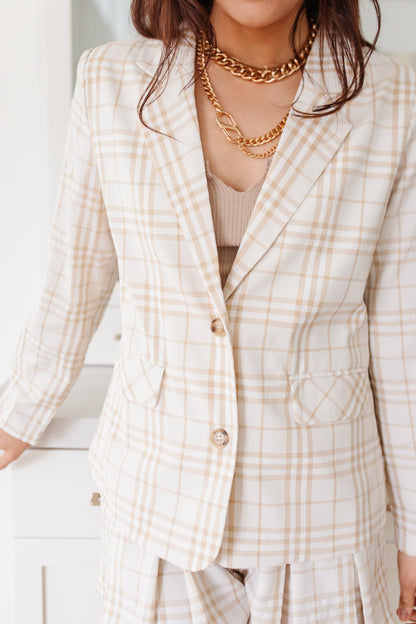 Dressed in Plaid Blazer (Online Exclusive) - Uptown Boutique Ramona