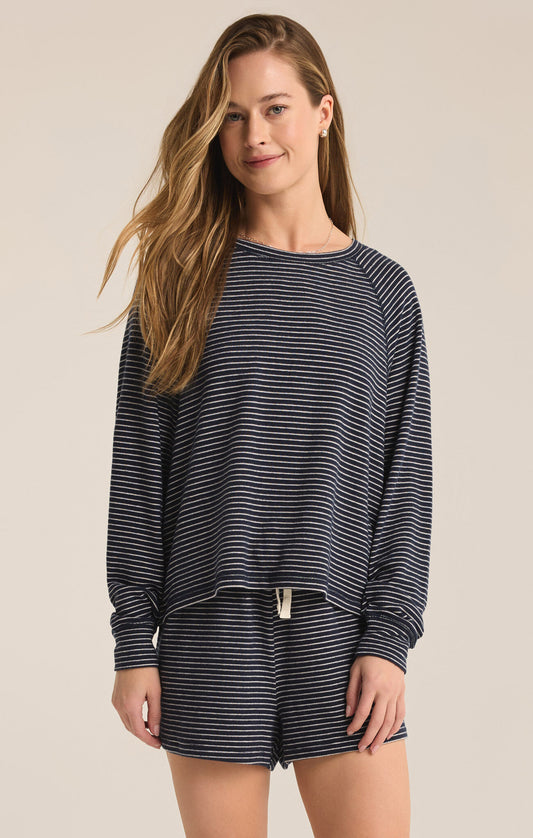 STAYING IN STRIPE LONG SLEEVE TOP