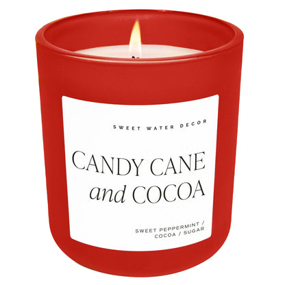 Candy Cane & Cocoa Candle