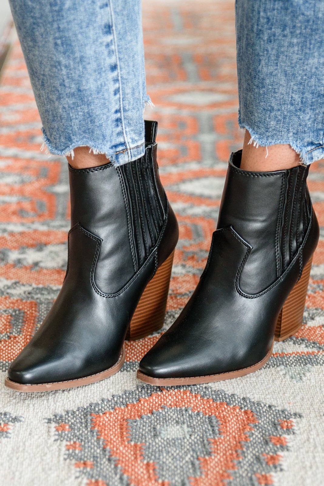 Easy As That Ankle Boots In Black (Online Exclusive) - Uptown Boutique Ramona