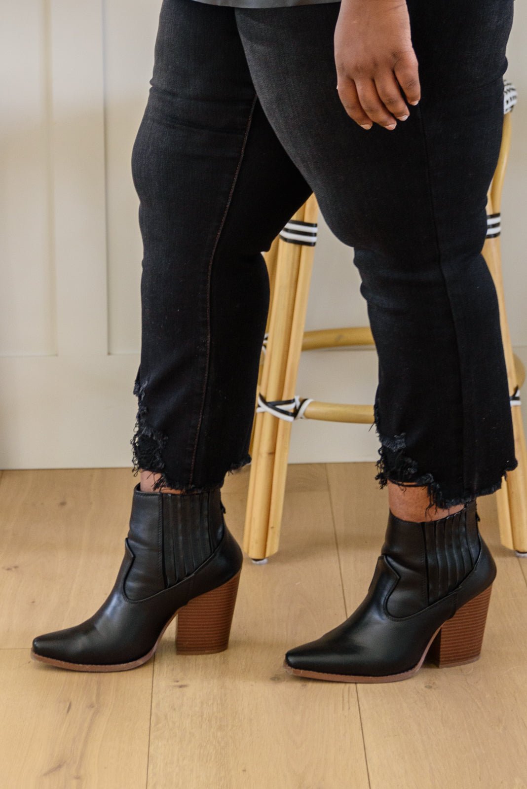 Easy As That Ankle Boots In Black (Online Exclusive) - Uptown Boutique Ramona