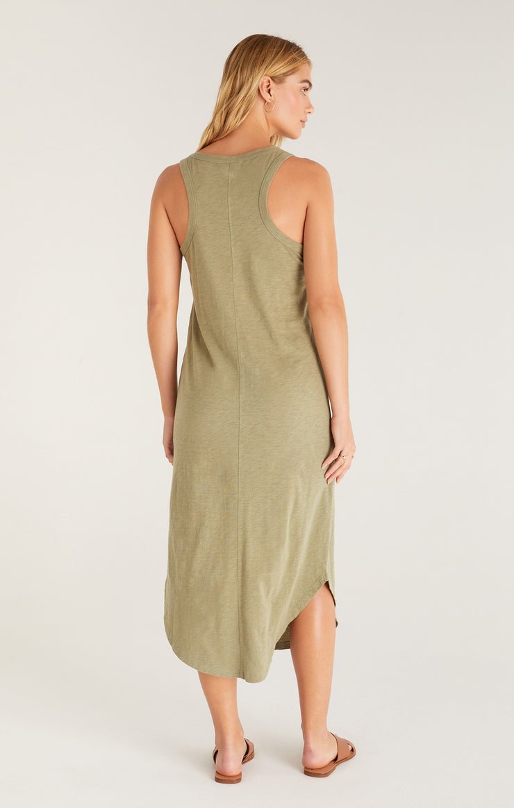 Easy Going Cotton Slub Midi Dress - Uptown Boutique Ramona