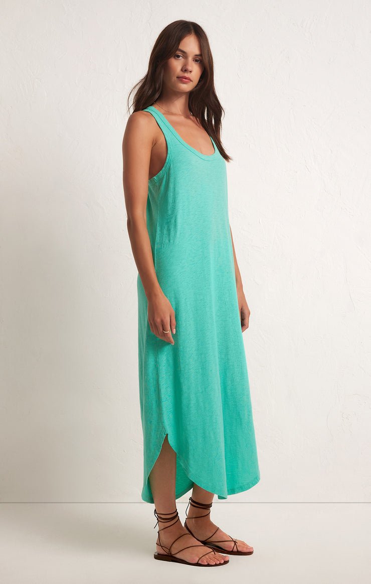 Easy Going Cotton Slub Midi Dress - Uptown Boutique Ramona